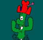 Dibujo Cactus con sombrero pintado por belen1234567890