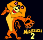 Dibujo Madagascar 2 Alex 2 pintado por teyssier