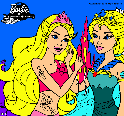 Barbie se despiede de la reina sirena