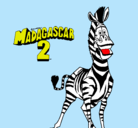 Dibujo Madagascar 2 Marty pintado por betis