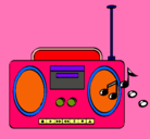 Dibujo Radio cassette 2 pintado por YIRETH