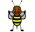 Dibujo Abejita pintado por abejas