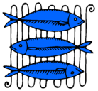 Dibujo Pescado a la brasa pintado por fish