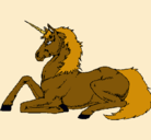 Dibujo Unicornio sentado pintado por JAGUAR