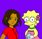 Dibujo Sakura y Lisa pintado por Prixe2