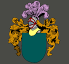 Dibujo Escudo de armas y casco pintado por aislin