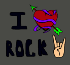 Dibujo I love rock pintado por Sandra123