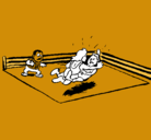 Dibujo Lucha en el ring pintado por tayier