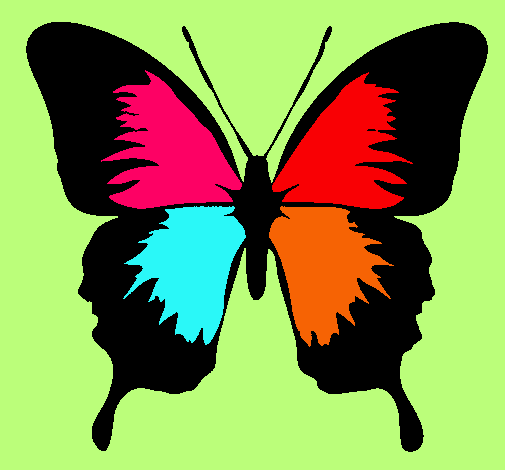 Dibujo Mariposa con alas negras pintado por avaeac