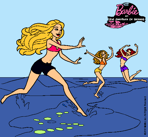 Dibujo Barbie de regreso a la playa pintado por jeannethe