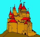 Dibujo Castillo medieval pintado por abran