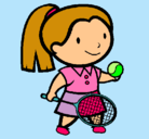 Dibujo Chica tenista pintado por camapa