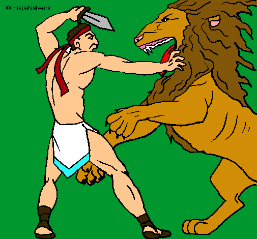 Gladiador contra león