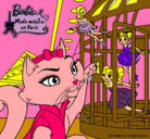 Dibujo La gata de Barbie descubre a las hadas pintado por kelymar