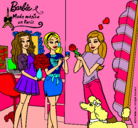 Dibujo Barbie de compras con sus amigas pintado por aroaway