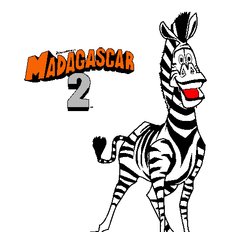 Dibujo Madagascar 2 Marty pintado por  Periitha