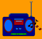Dibujo Radio cassette 2 pintado por eeerre