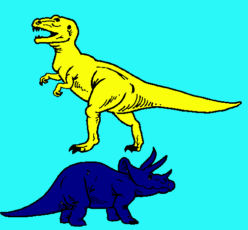 Triceratops y tiranosaurios rex