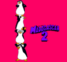 Dibujo Madagascar 2 Pingüinos pintado por itziar