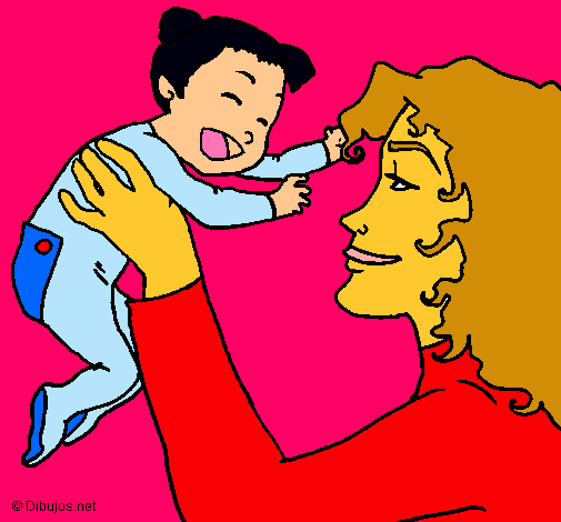 Dibujo Madre con su bebe pintado por Prixe2