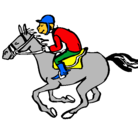 Dibujo Carrera de caballos pintado por isaak