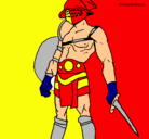 Dibujo Gladiador pintado por leoz