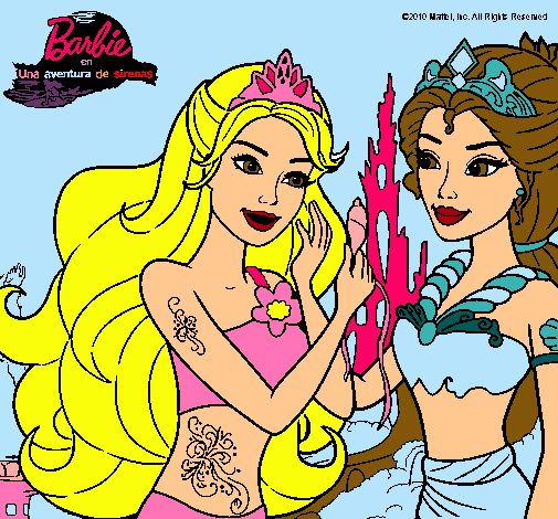 Barbie se despiede de la reina sirena