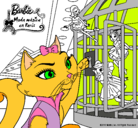 Dibujo La gata de Barbie descubre a las hadas pintado por tuayla