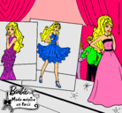 Dibujo Barbie, desfilando por la pasarela pintado por  Periitha