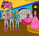 Dibujo Barbie mirando vestidos pintado por BARDI