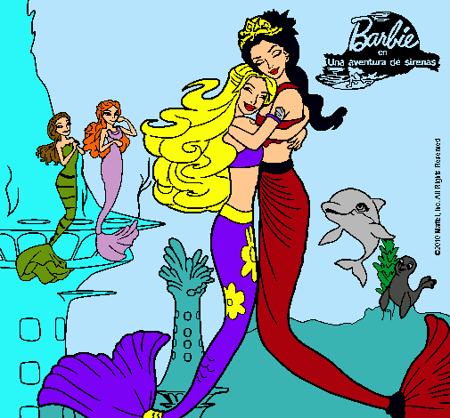 Barbie sirena y la reina sirena