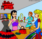 Dibujo Barbie en una tienda de ropa pintado por mariayjose