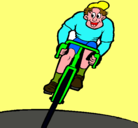Dibujo Ciclista con gorra pintado por dajoncho