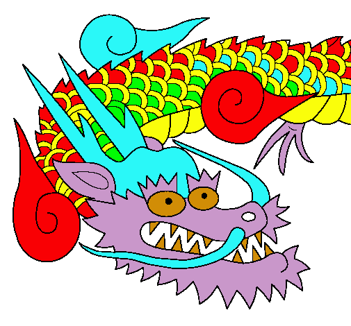 Dibujo Dragón japones II pintado por acvalle
