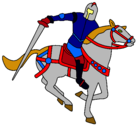 Dibujo Caballero a caballo IV pintado por Guanina