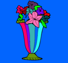 Dibujo Jarrón de flores pintado por titi