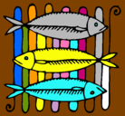 Dibujo Pescado a la brasa pintado por Tigrin