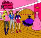 Dibujo Barbie mirando vestidos pintado por violet265