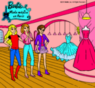 Dibujo Barbie mirando vestidos pintado por Makarenaa