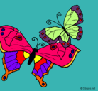 Dibujo Mariposas pintado por mariposas