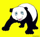 Dibujo Oso panda pintado por mireyaaa