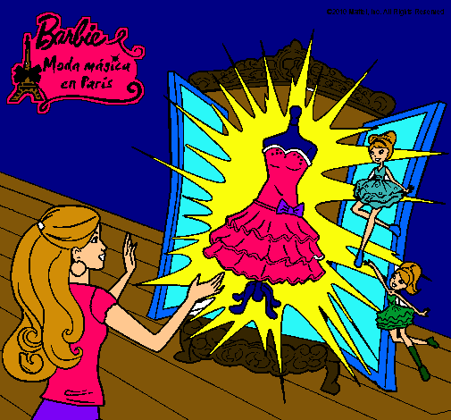 Dibujo El vestido mágico de Barbie pintado por lind