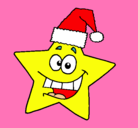 Dibujo estrella de navidad pintado por lauritaaaa