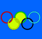 Dibujo Anillas de los juegos olimpícos pintado por ANGELLY