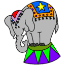 Dibujo Elefante actuando pintado por pokliolklllllll