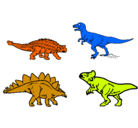 Dibujo Dinosaurios de tierra pintado por izan