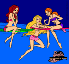 Dibujo Barbie y sus amigas pintado por jeannethe