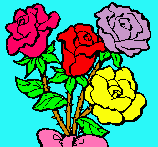 Dibujo de Ramo de rosas pintado por Piolin en  el día 27-01-11 a  las 10:21:19. Imprime, pinta o colorea tus propios dibujos!