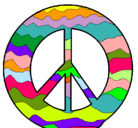 Dibujo Símbolo de la paz pintado por ampa