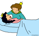 Dibujo La princesa durmiente y el príncipe pintado por lavarau
